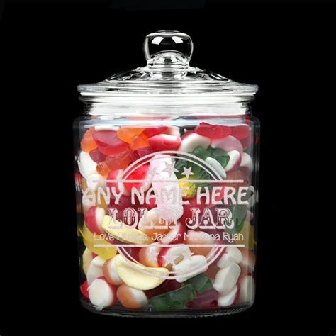 Glass Lolly Jar Choose Your Own Name Lolly Jars Jar Lollies