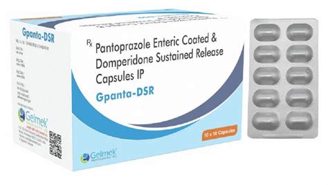 Pantoprazole Enteric Coated Domperidone Sustained Release Capsules Ip At Rs 102 8 Stripe