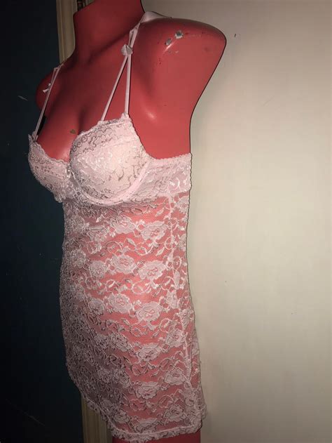 Vintage Pink Lace Lingerie S Pink Lace Lingerie Etsy