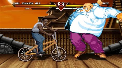 Cj Gta Vs Kingpin Highest Level Incredible Epic Fight Youtube