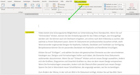 Kopfzeile Und Fusszeile In Word Erste Seite Anders In Word