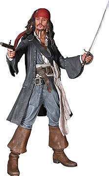 Captain Jack Sparrow Talking Serious 18-Inch Action Figure - NECA ...