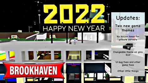 New 2022 Brookhaven 🏡rp Update More Game Themes Youtube