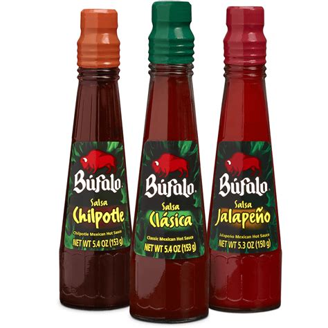 Set Bufalo Salsa Clasica Mexican Hot Sauce Oz Pack Of OFF