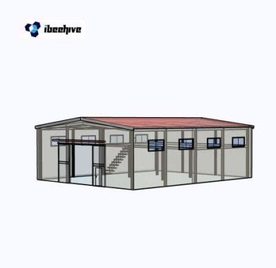 Low Price Metal Building Construction Design Two Storey with Mezzanine ...