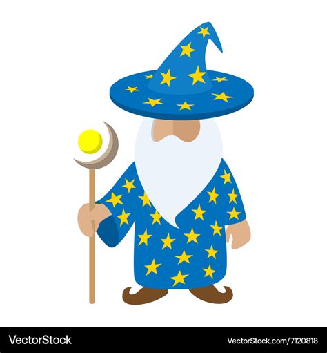 Old wizard cartoon character Royalty Free Vector Image