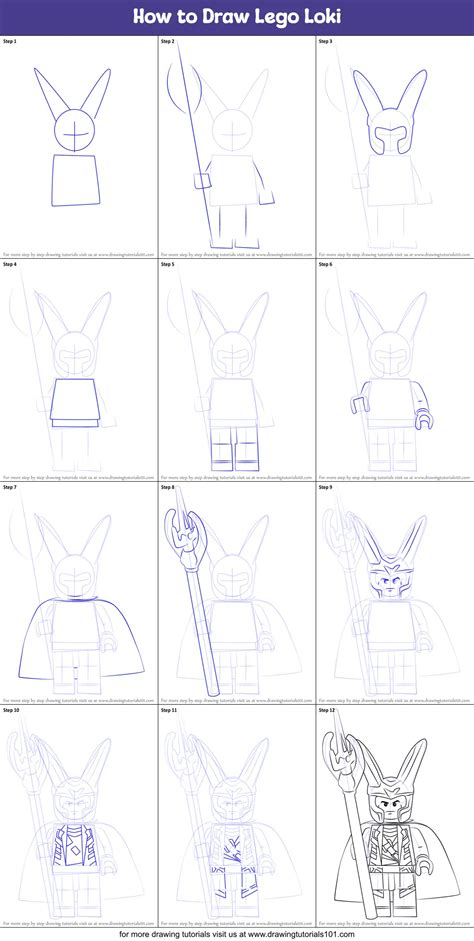 How To Draw Lego Loki Printable Step By Step Drawing Sheet