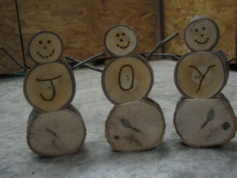 Homemade Wooden Log Snowmen 10 Steps With Pictures Instructables