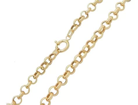 Corrente Portuguesa Elo Português 6mm Em Ouro 18k 45cm Cor Amarelo