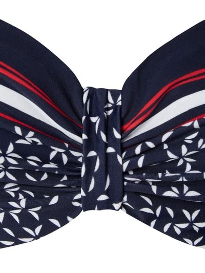 Lascana Plus Size Bikini Oberteil Mit B Geln Und Raffungen Dunkelblau