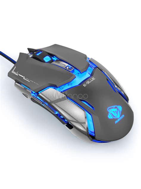 Blue Gaming Mouse 5 DPIs 6 Buttons 20G Max Acceleration Body Geometry Design Optical Mouse ...