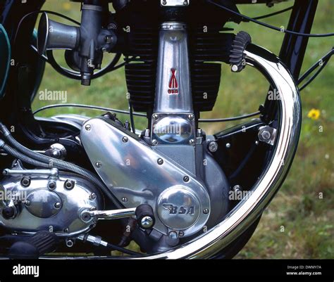 bsa motorbike engine stock photo alamy