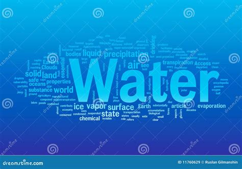 Water Word Cloud Stock Vector Illustration Of Visual 11760629