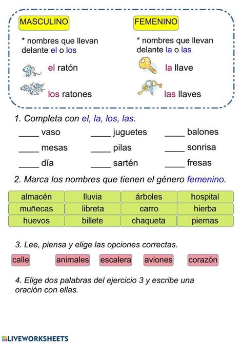 Ficha De Nombres Propios Y Comunes Artofit