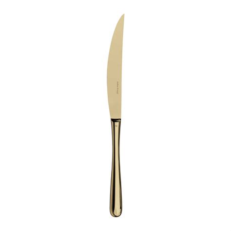 Coltello Bistecca Pizza Monoblocco Idea Pvd Gold Agapè Forniture