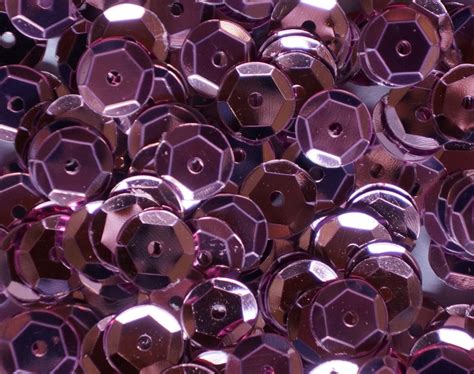 Pink Cupped Metallic Sequins 5mm And 8mm