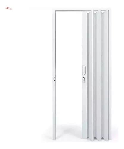 Puerta Plegable De Pvc Plasbil Sanfonada Color Blanco Cm X Cm