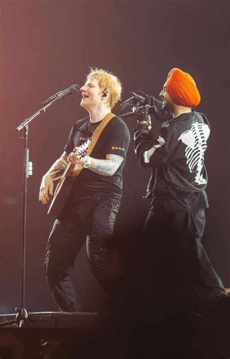 Diljit Dosanjh With Ed Sheeran Performing On Stage