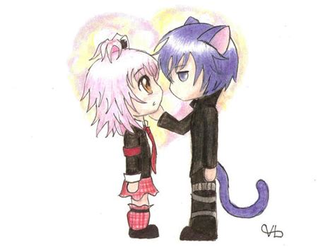 Amu and Ikuto by Ronigirl on DeviantArt