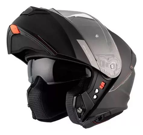 Casco Rebatible Mt Genesis Solid Doble Visor Fas Motos