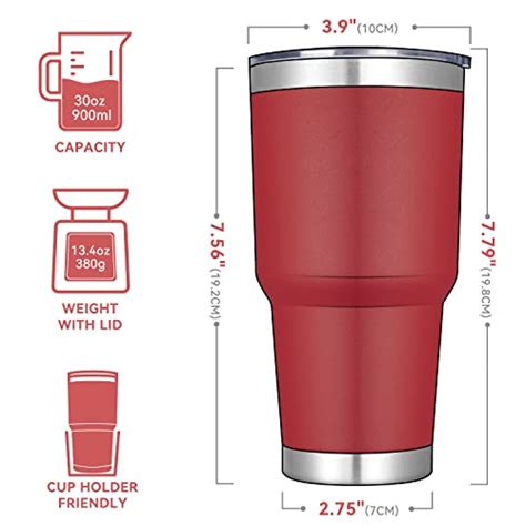 Domicare Oz Tumbler With Lid And Straw Stainless Steel Tumblers