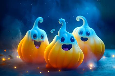 Ilustra O De Desenho Animado De Bonitas Ab Boras De Halloween