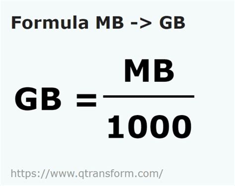 Megabytes In Gigabytes Mb In Gb Transform Mb In Gb