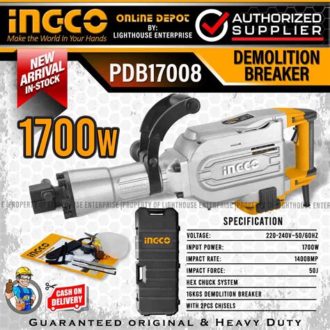 Ingco Industrial W Percussion Demolition Jack Hammer Pdb