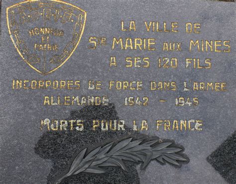 Sainte Croix aux Mines Une cérémonie à la mémoire et en hommage aux