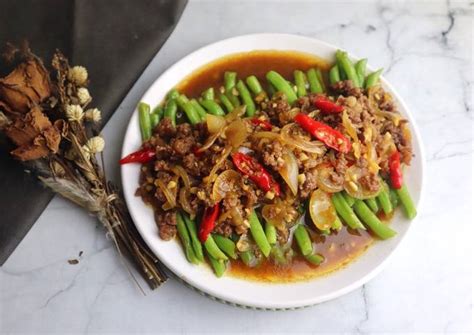 Resep Buncis Daging Ala Resto Oleh Phie Kitchen Cookpad