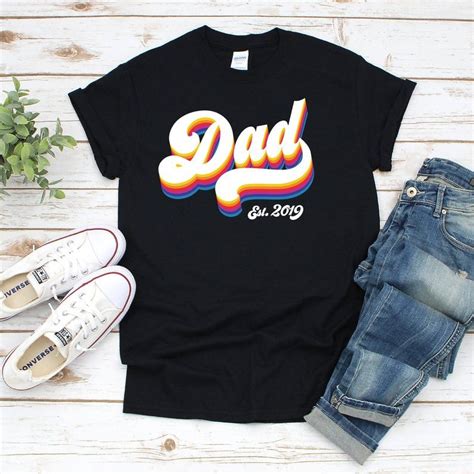 Dad Established T Shirt Personalized Shirts Gift For Etsy Dad