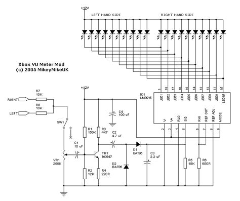 Led Vu Meter Circuit Diagram With Pcb Layout