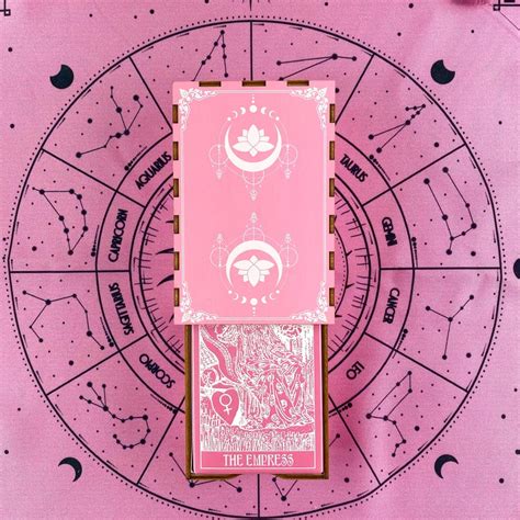 Tarot Deck Pink White Plastic Tarot Cards With Guidebook Etsy Canada