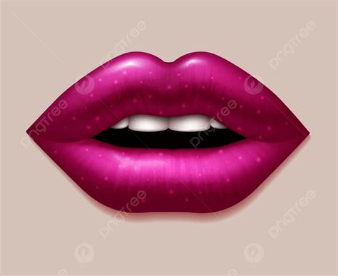 Realistic Lips Vector Design Images Realistic Vector Pink Woman Lips