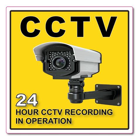 Cctv 24 Hour Cctv Recording In Operation 300x300mm Custom Make Order