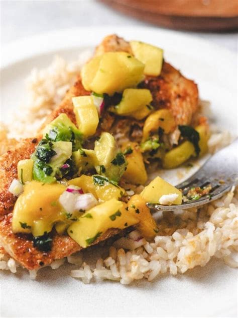 Pan Seared Blackened Mahi Mahi With Mango Salsa When Salty And Sweet Unite