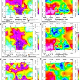 Resistivity And Chargeability D Depth Models Of Line Sn See