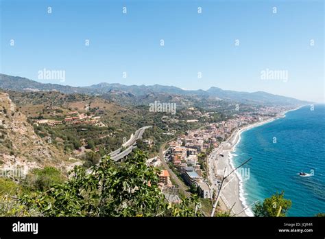 Coastal Landscape Ionian Sea Eastern Sicily Stock Photo Alamy