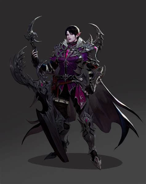 ArtStation Dark Elf Warrior Kang Jihun Elf Warrior Dark Elf