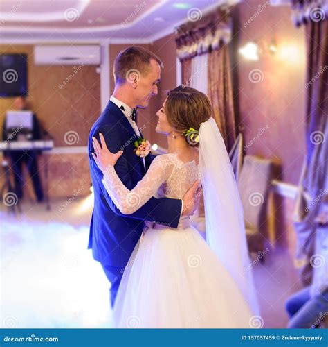 Bride and Groom Dancing on the Wedding Stock Image - Image of couple