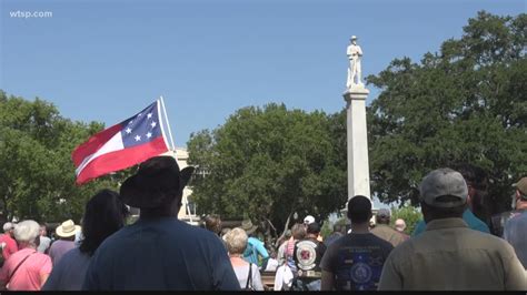 Rally Held To Keep Confederate Monument At Lakeland Park