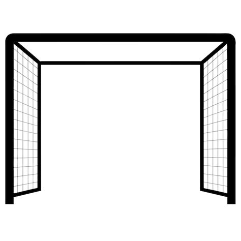 Premium Vector | Football goal post silhouette outline vector ...