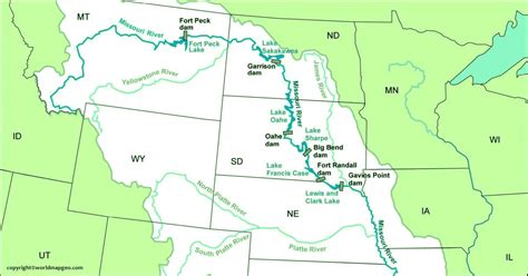 Missouri River Map [Where is Missouri River on a Map]