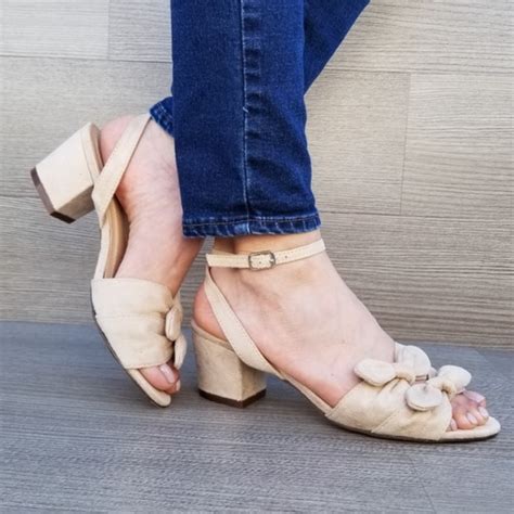Shoes Nude Bow Design Low Block Heel Spring Sandald Poshmark