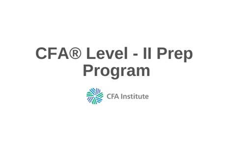 Cfa® Level Ii Prep Program