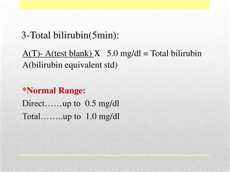 Exp Bilirubin Quantitative Determination Of Bilirubin In Serum Using