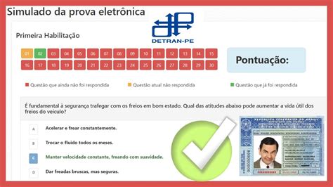 Simulado Da Prova Eletr Nica Do Detran Pe Youtube