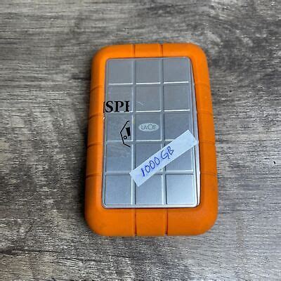 Lacie Rugged By Neil Poulton Portable External Hard Drive Silver Orange