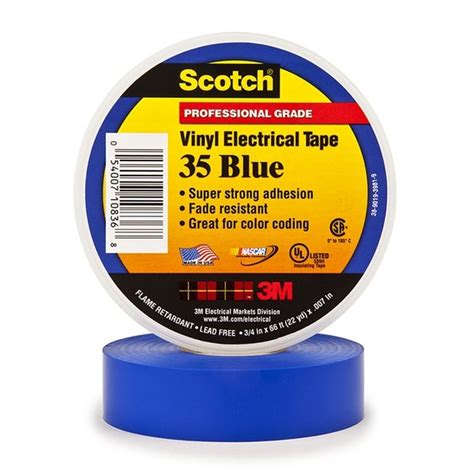 Jual Isolasi Listrik M Scotch Vinyl Electrical Tape Blue Mm