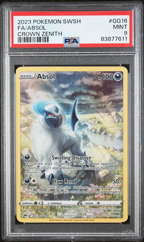 2023 Pokemon Sword And Shield Crown Zenith Gg16 Fa Absol PSA 9 GameStop